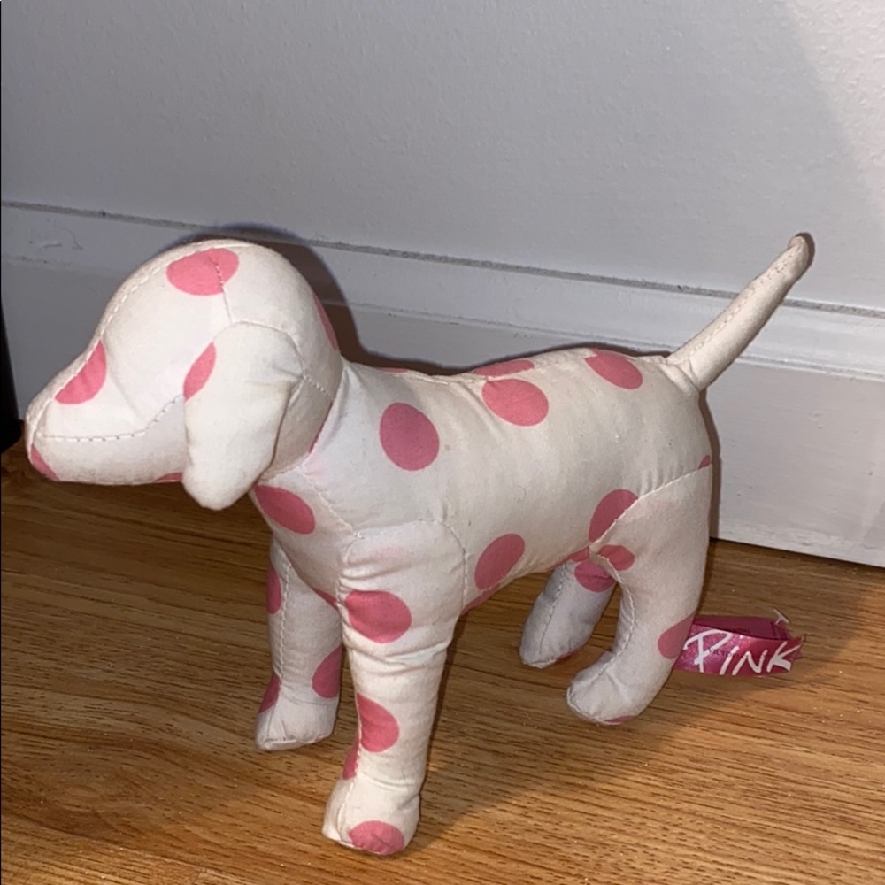 White & Pink Polka Dot V.S. PINK Display Dog